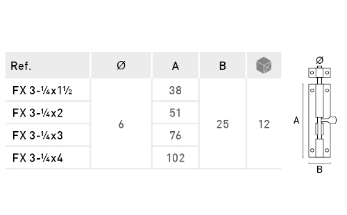 Fecho culatra - INOX / A�O